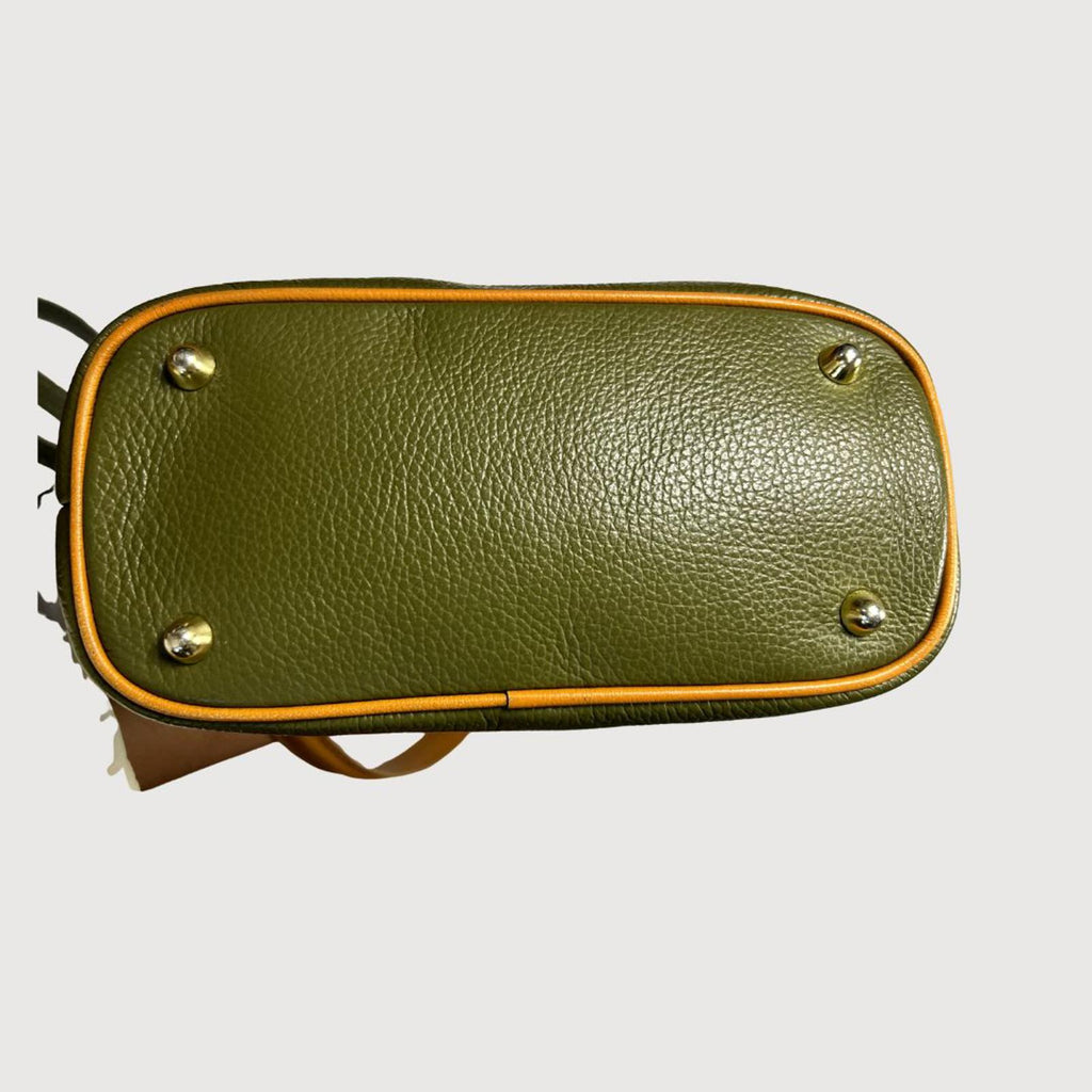 Divina Firenze Lilla Olive Genuine Leather Crossbody Bag Made in Italy