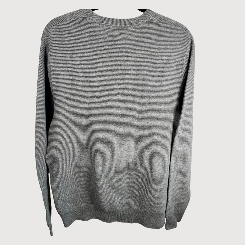 Goodthreads Textured Grey Sweater, Size M, 100% Cotton