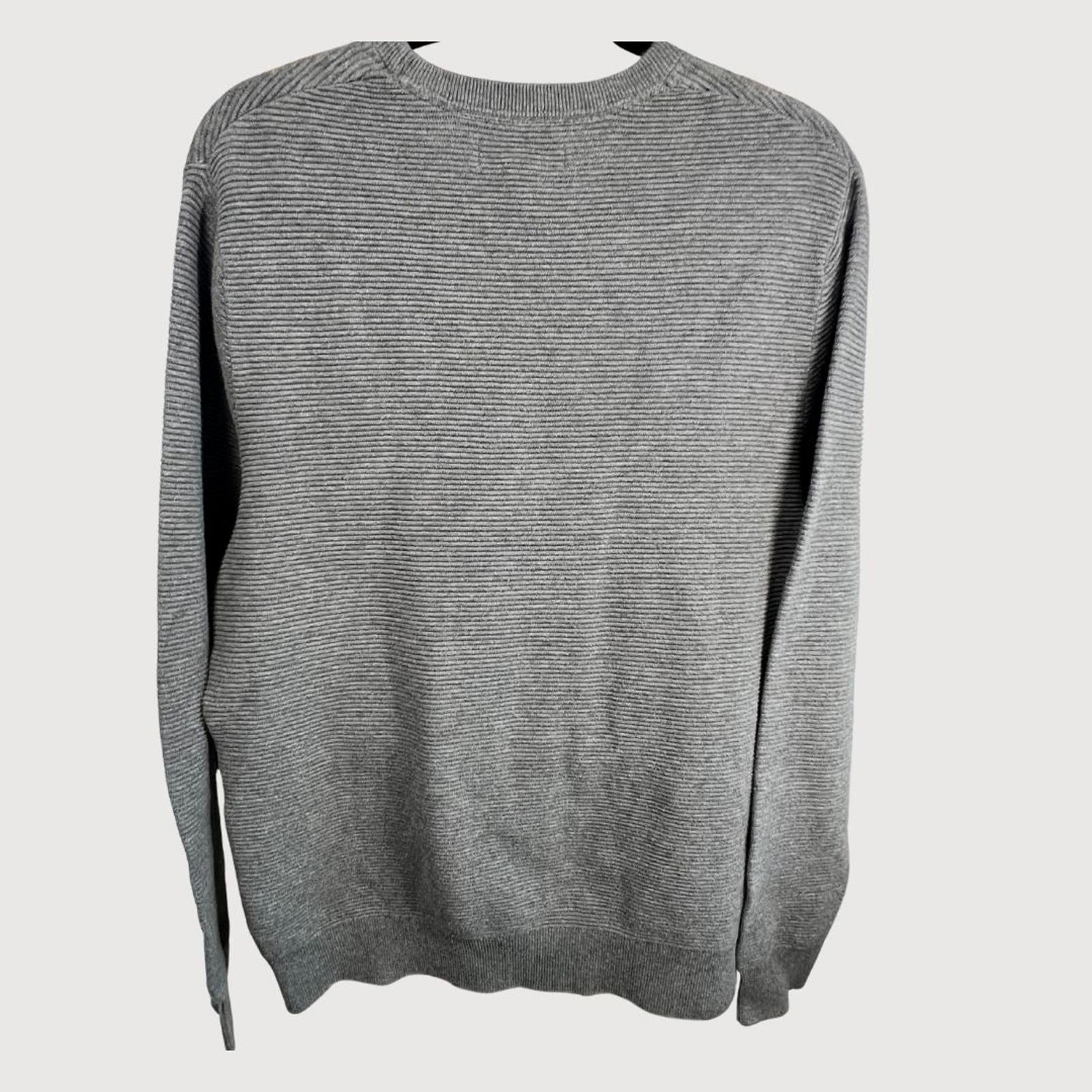 Goodthreads Textured Grey Sweater, Size M, 100% Cotton