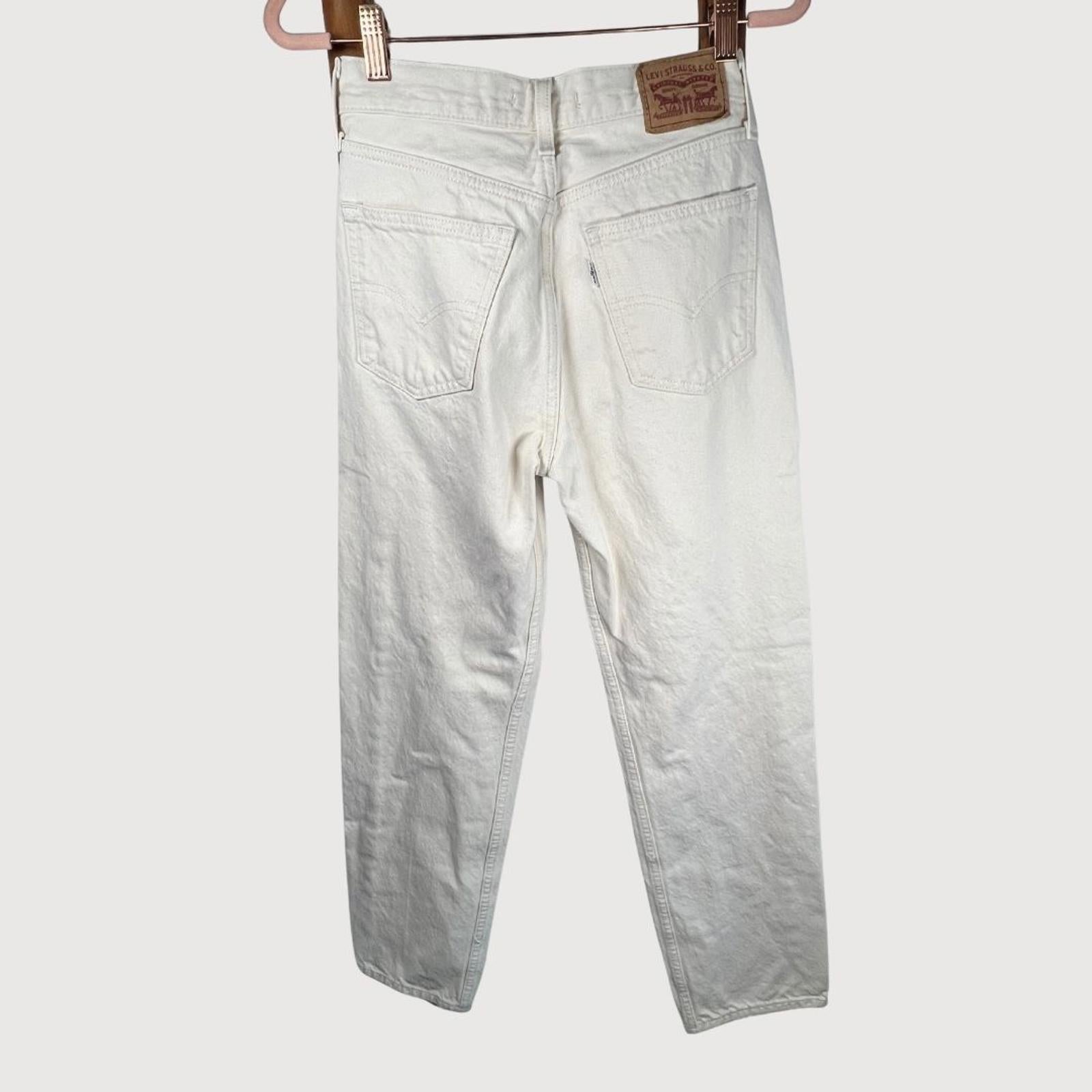 Levi's Low Pro Women's Straight Leg Jeans - Cream, Size 25 Y2K 90's trend