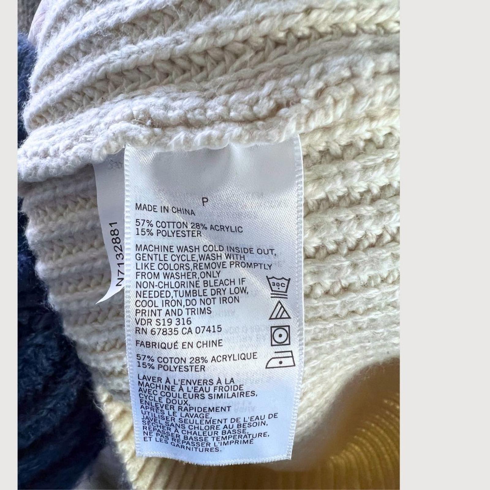 Vintage Nautica Cable Knit Crewneck Sweater Mens Size Small