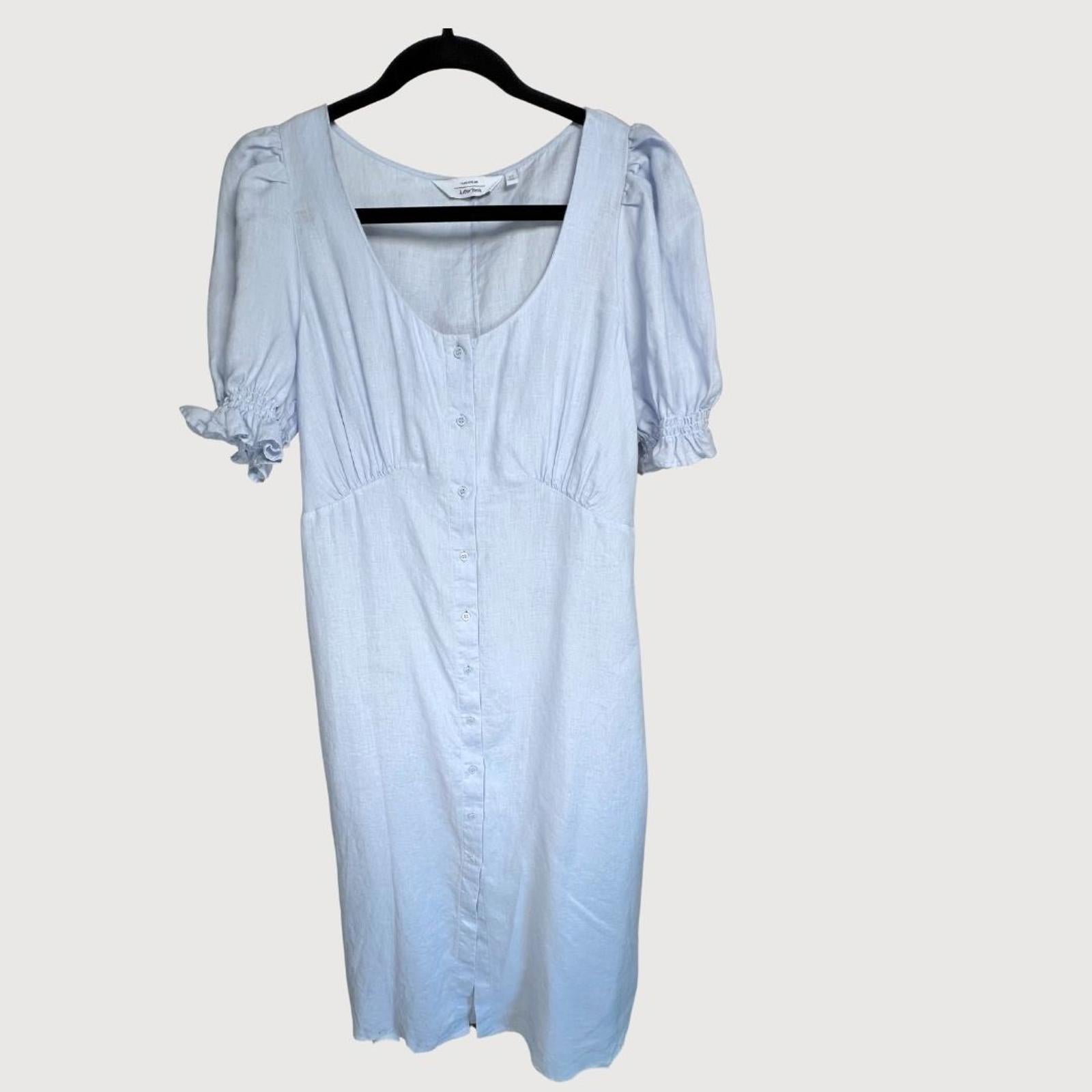 & Other Stories 100% Linen Button Up Midi Dress, Size 10