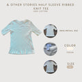 & Other Stories Half Sleeve Ribbed Knit Tee size 6