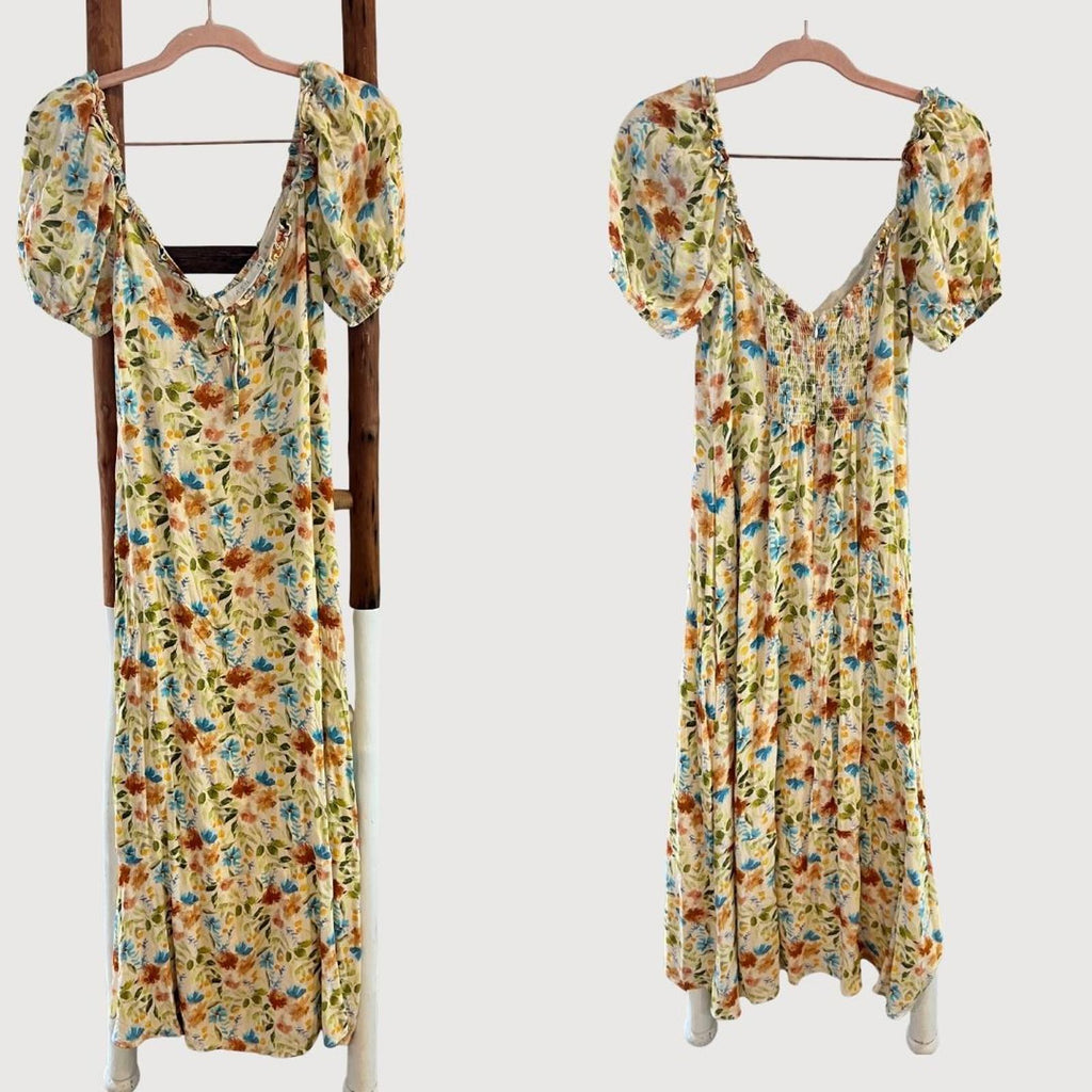 Revolve ASTR the Label Irma Dress Yellow Multi Size M