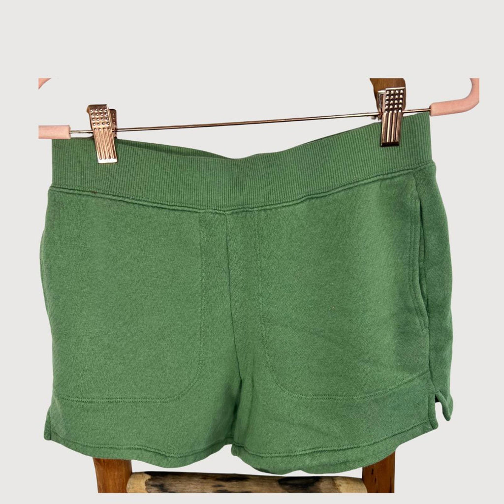 Madewell MWL Airyterry Quarter-Zip crop Sweatshirt & Short Set - Olive, Size S