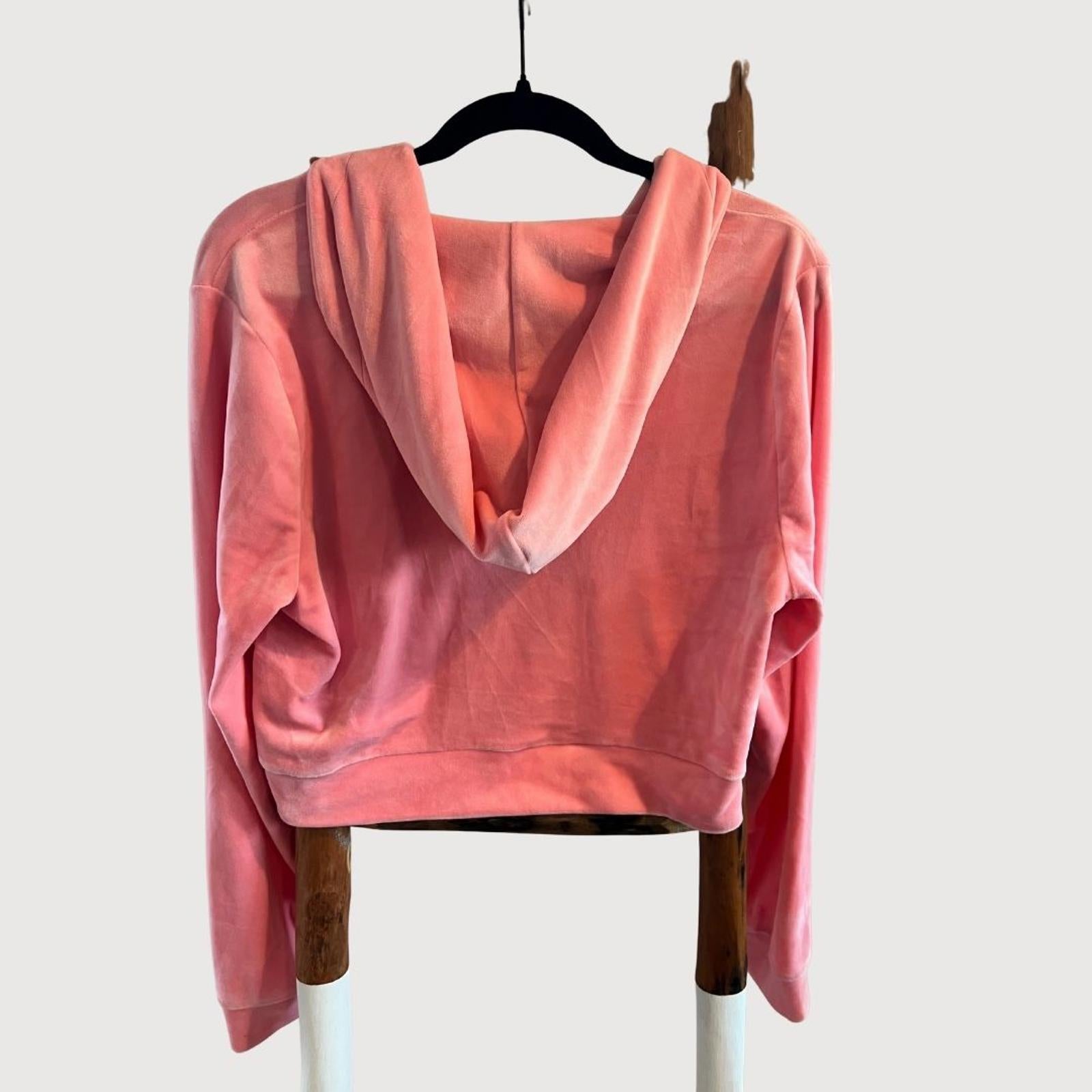 Y2K 90's Juicy Couture OG Big Bling Velour Zip-Up Hoodie