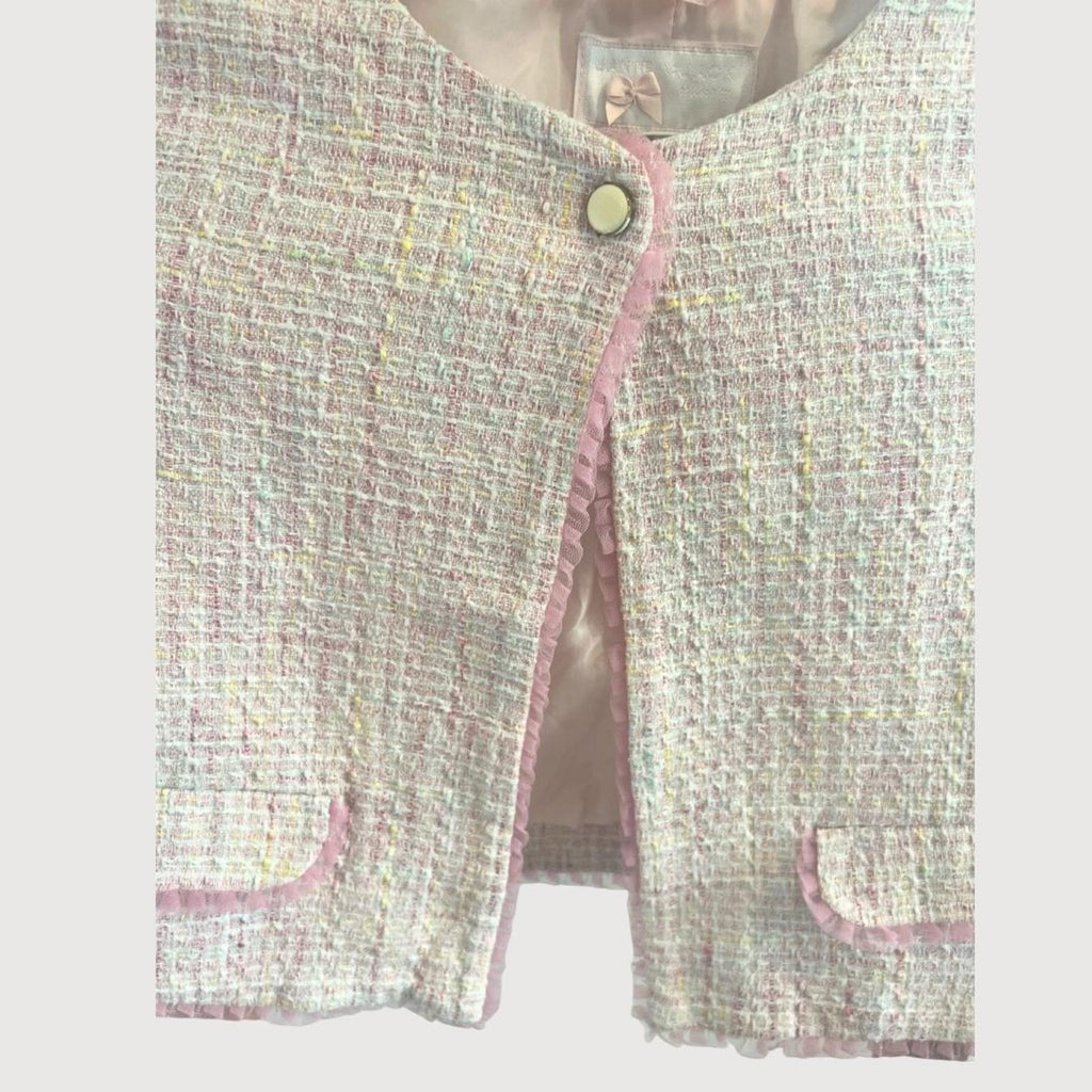 Janie & Jack Kids Pink Tweed Blazer Size 10