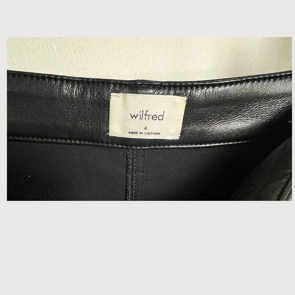 Aritzia Wilfred The Melina™ Pant High-Waisted Vegan Leather Straight Leg Pants