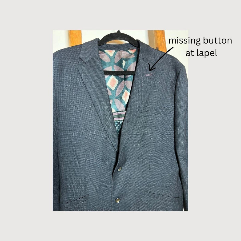 Ted Baker Kingbur Geo Navy Blazer - Size 4- Corpcore trend