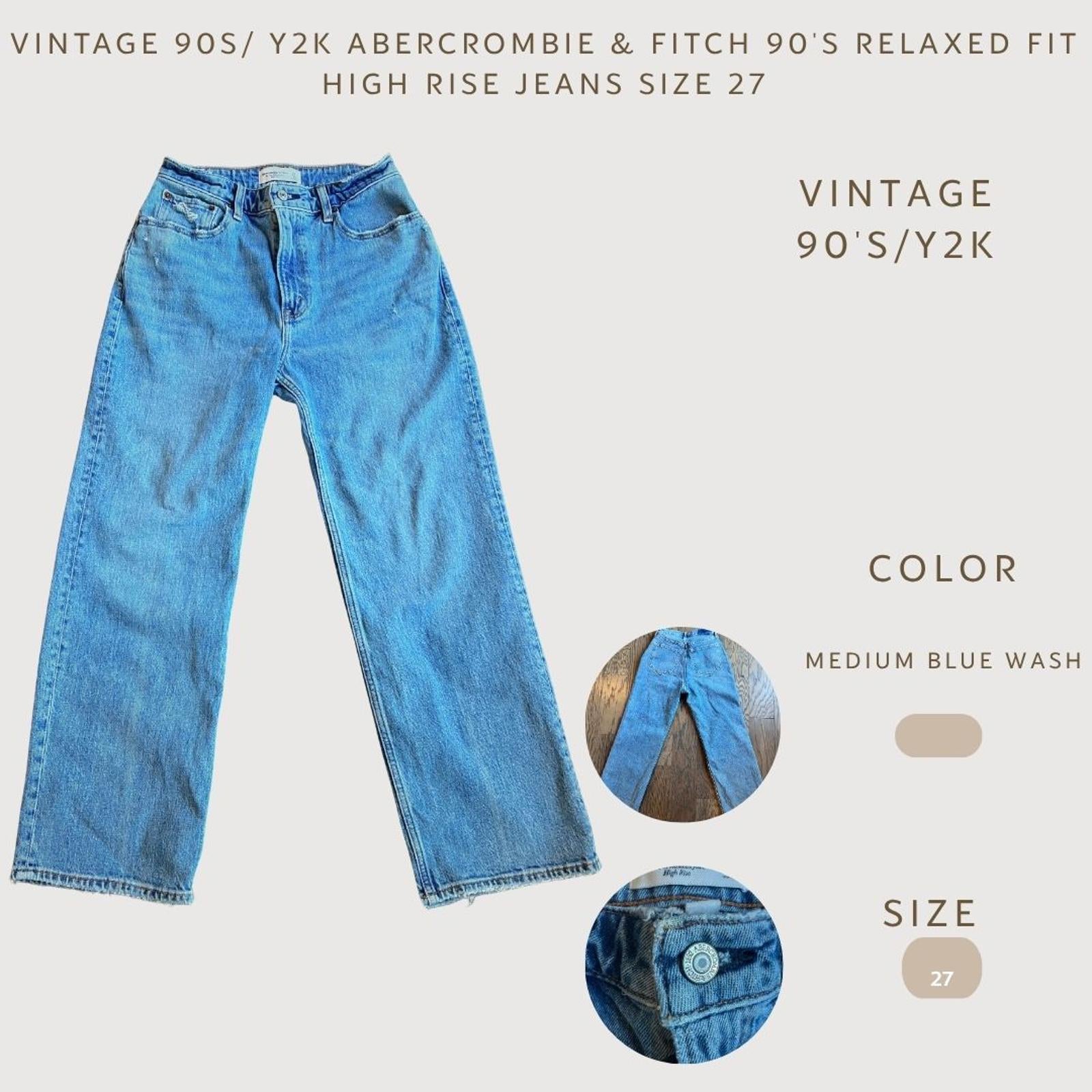 Vintage 90's Y2K Abercrombie & Fitch Relaxed Fit High Rise Jeans Size 27