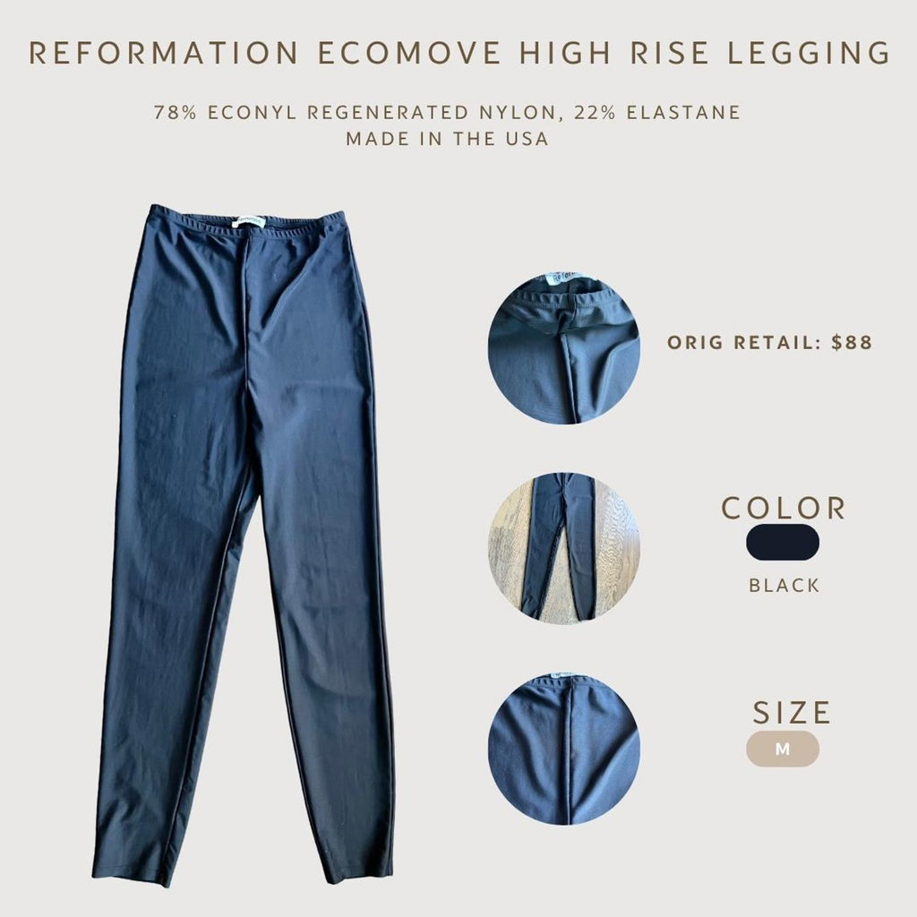 Reformation Ecomove High Rise Active Legging Black Size M