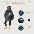 Adidas Originals x Alexander Wang Polar Fleece Half Zip Jacket - Black, Size M