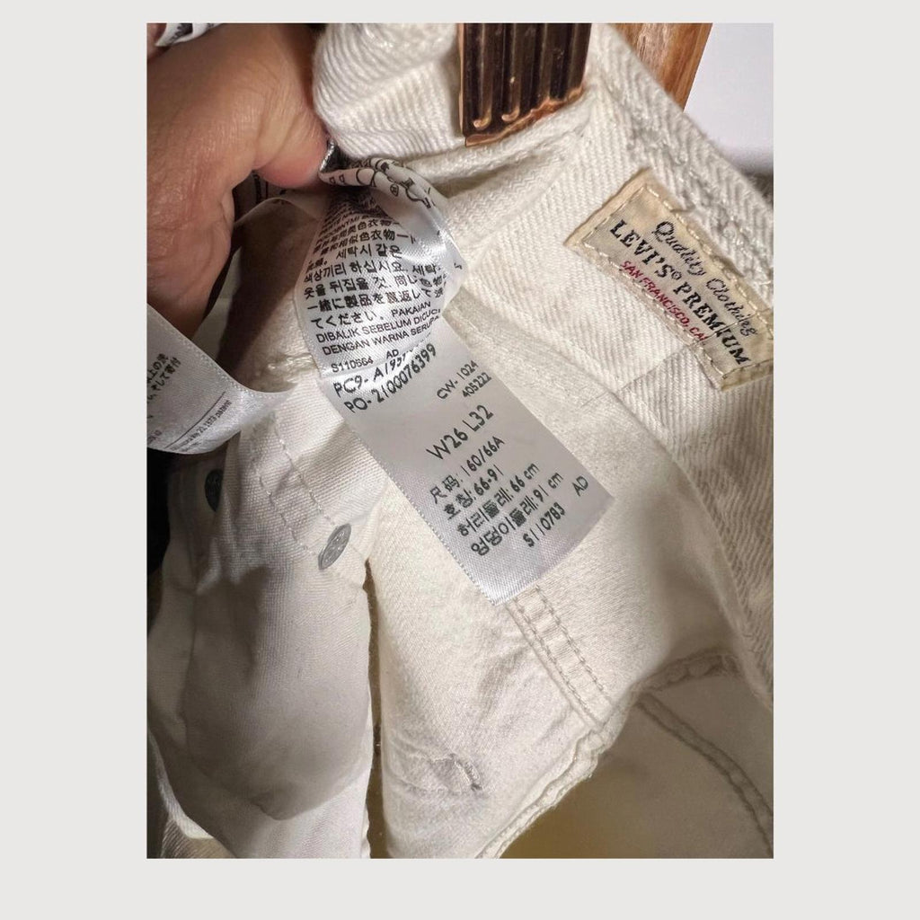 Levi's 501 '90s Women's Straight Jeans in Ecru, Size 26