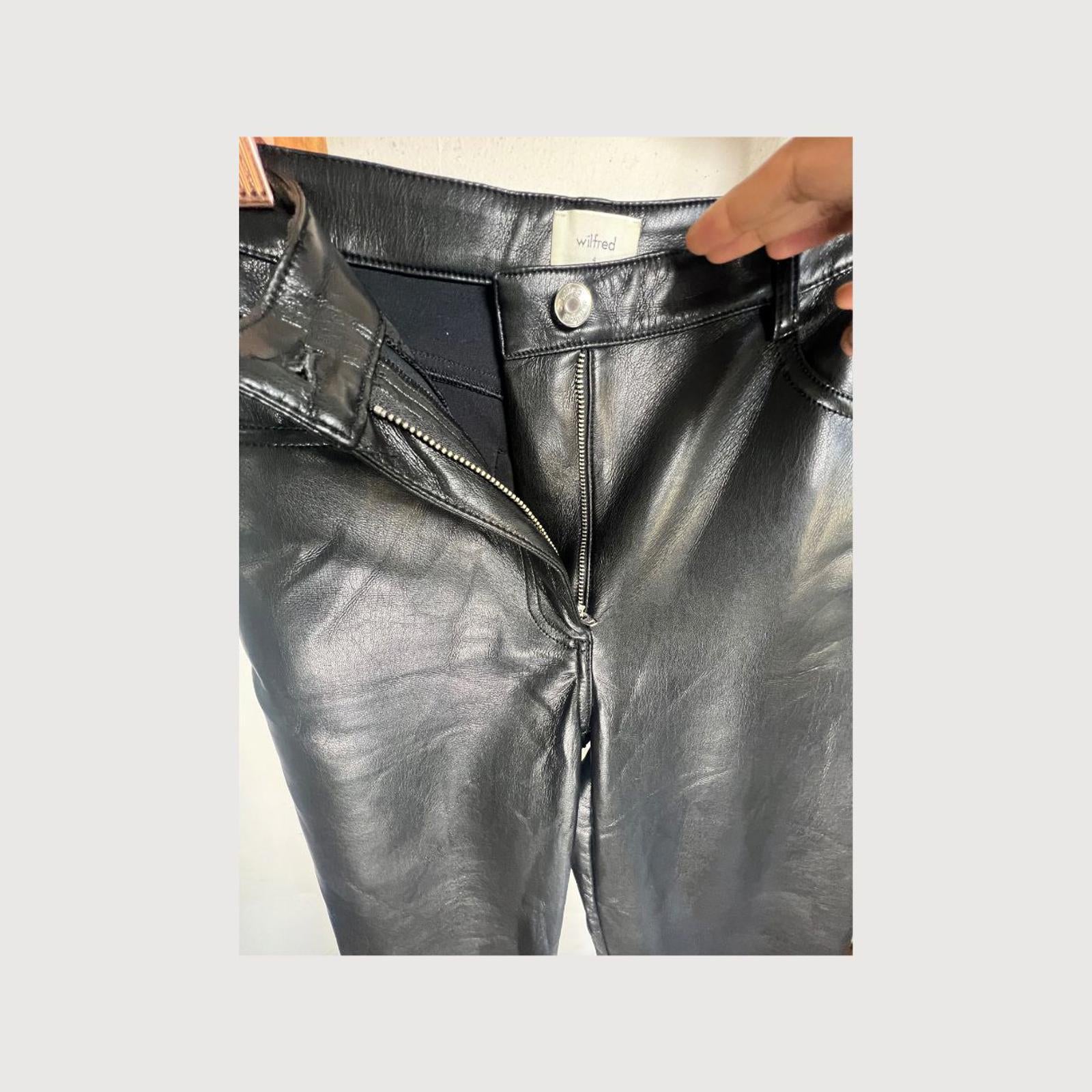 Aritzia Wilfred The Melina™ Pant High-Waisted Vegan Leather Straight Leg Pants