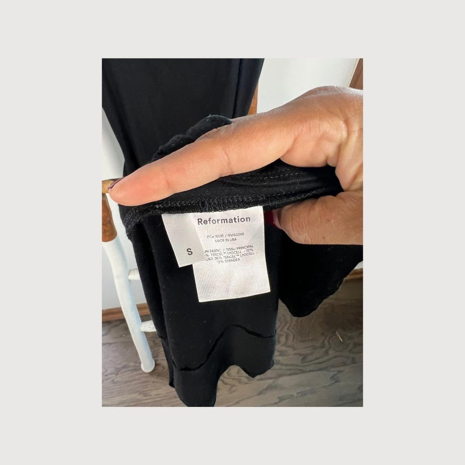 Reformation Kaila Knit Dress Black Size S