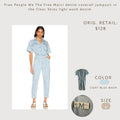 Free People We The Free Marci Denim Coverall Jumpsuit size M