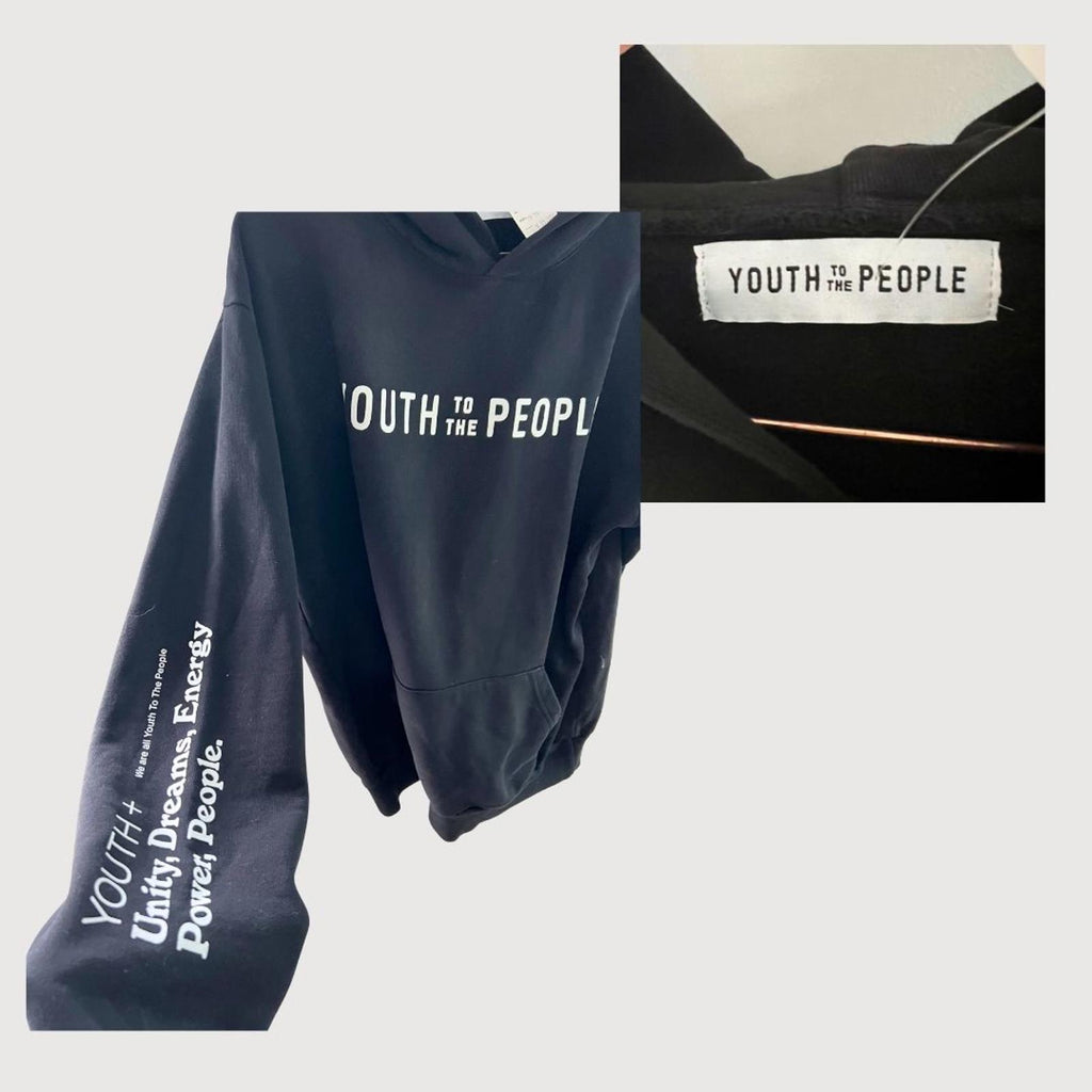 Youth to the People Black Hoodie, Size M