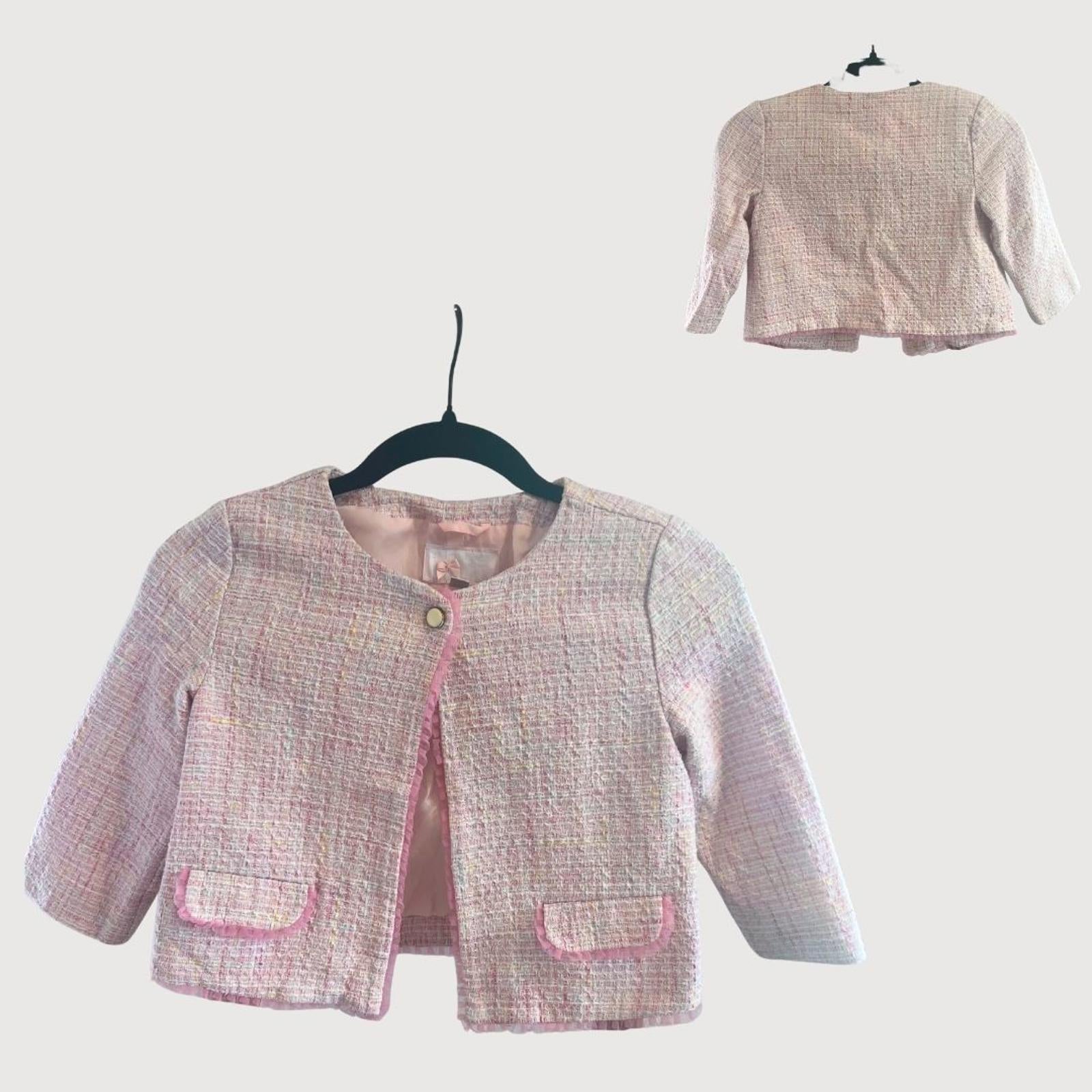 Janie & Jack Kids Pink Tweed Blazer Size 10