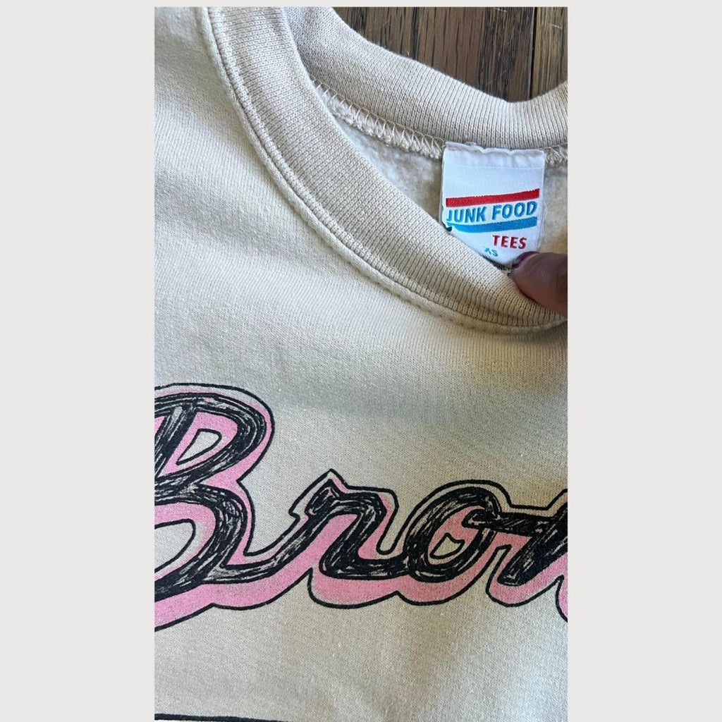 Revolve Junkfood Tees Bronco Sweatshirt Sand XS