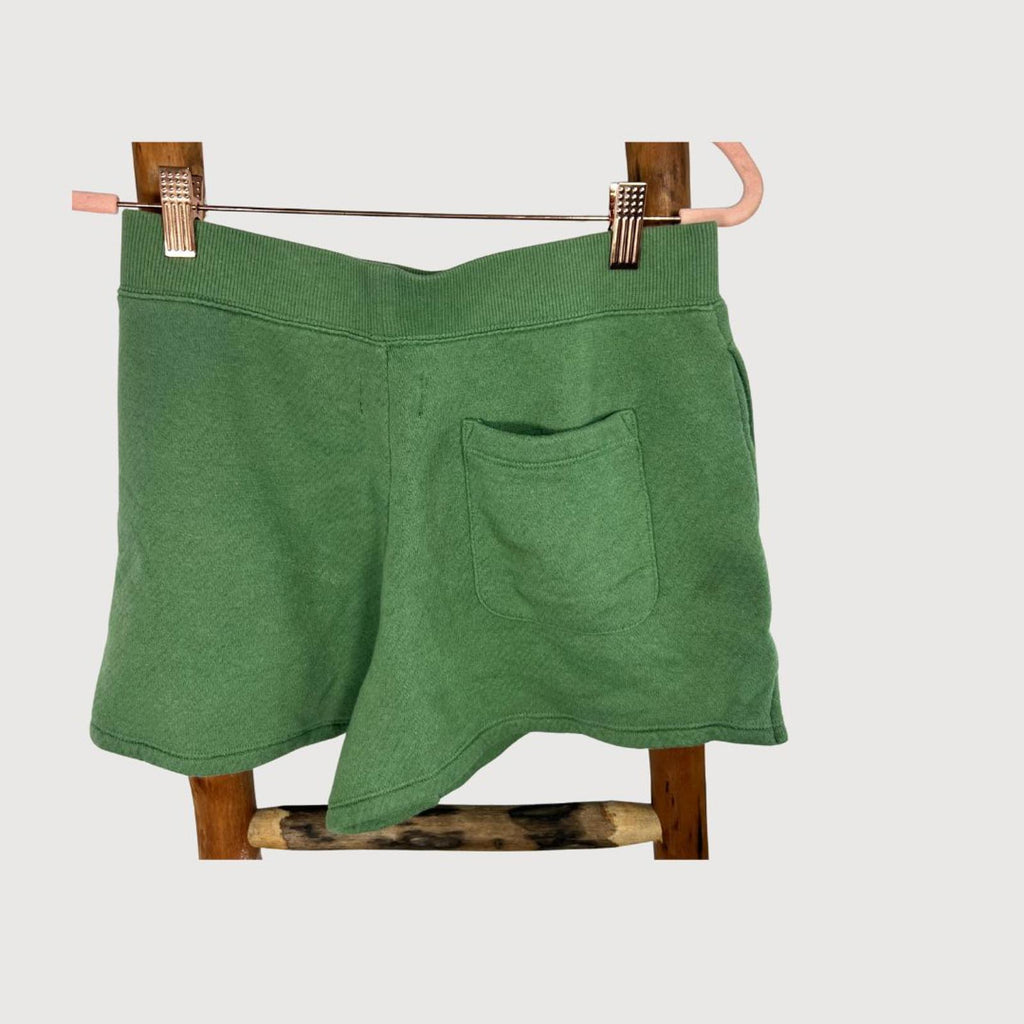 Madewell MWL Airyterry Quarter-Zip crop Sweatshirt & Short Set - Olive, Size S