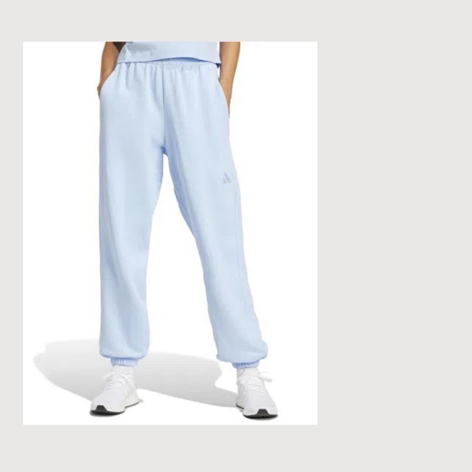 Adidas All SZN French Terry Fleece Joggers Light Blue Size S