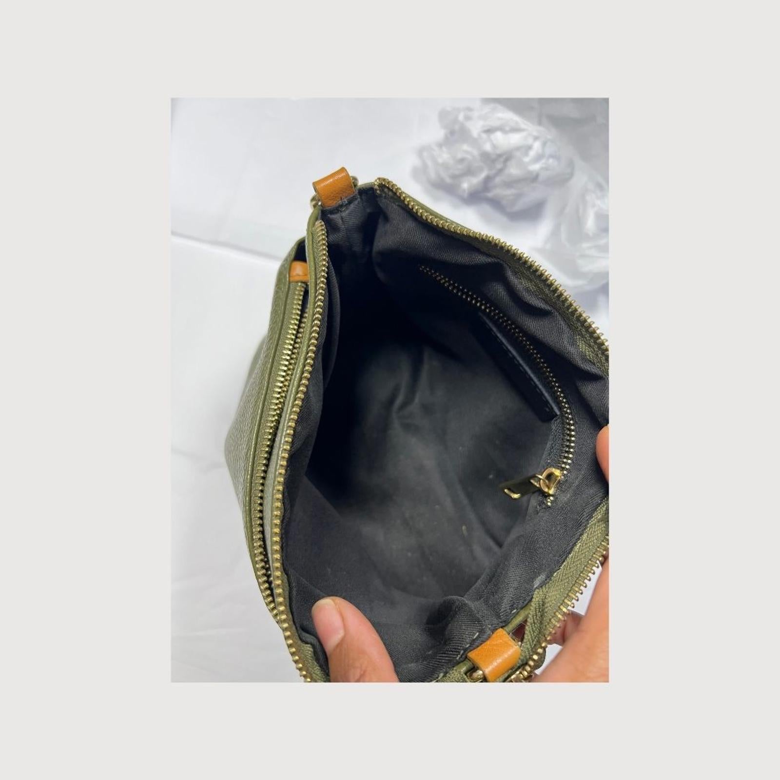 Divina Firenze Lilla Olive Genuine Leather Crossbody Bag Made in Italy