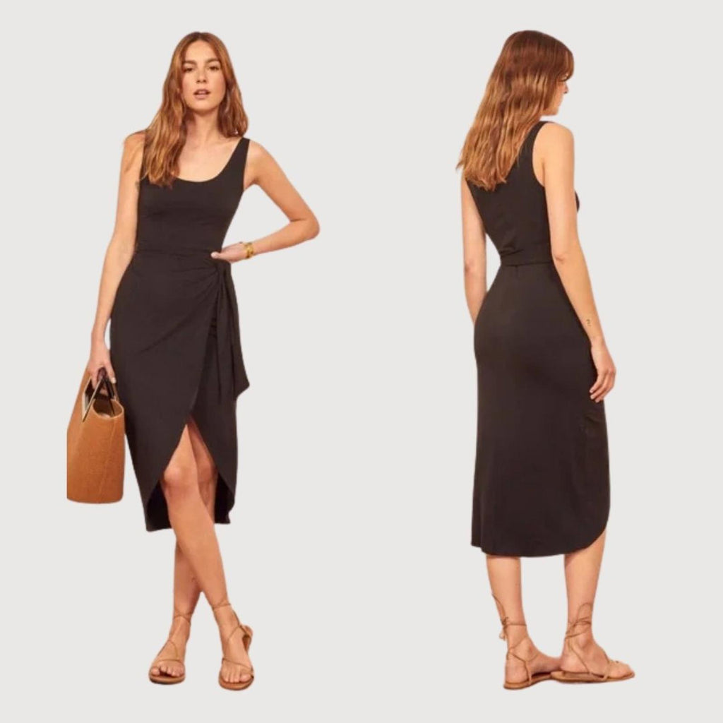 Reformation Kaila Knit Dress Black Size S