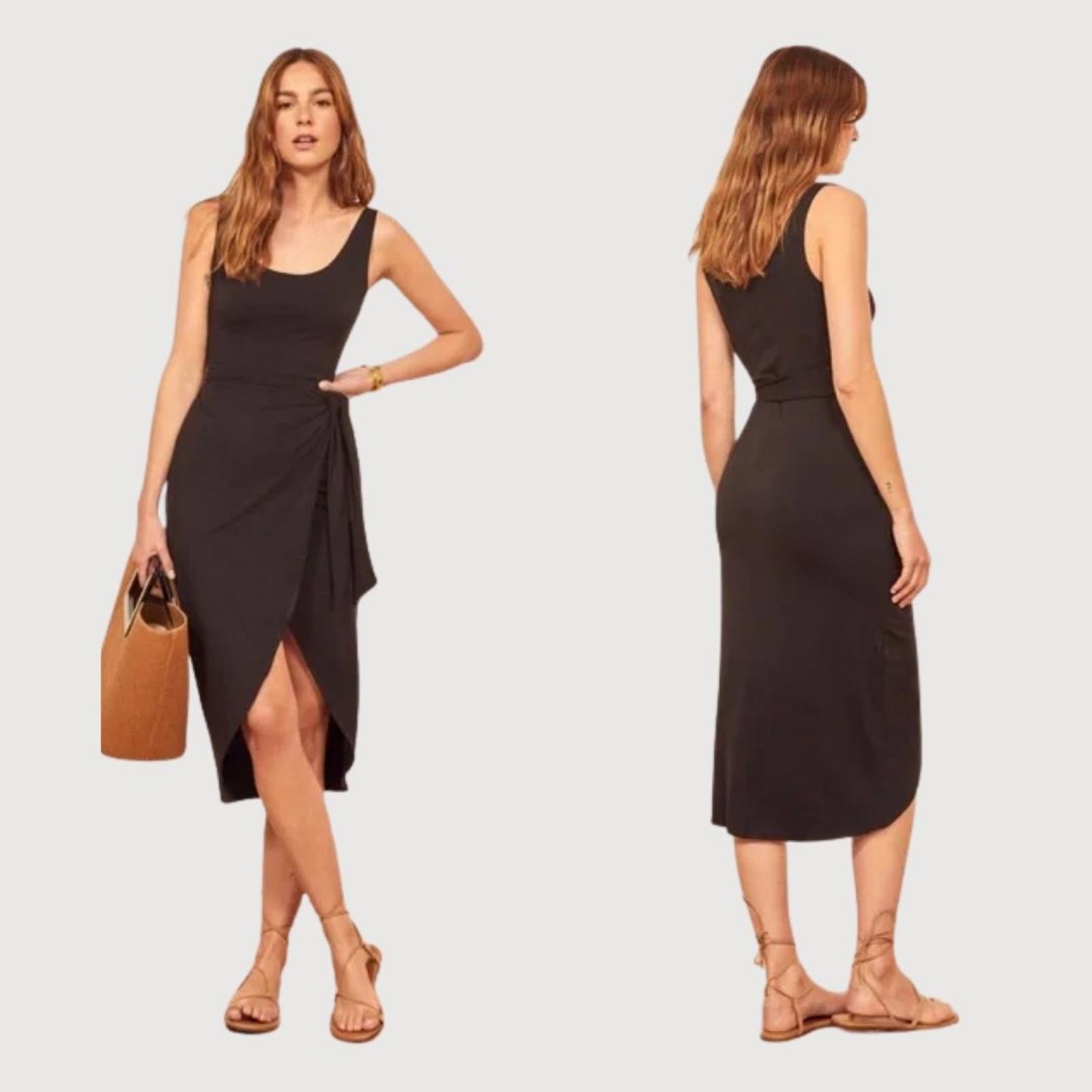 Reformation Kaila Knit Dress Black Size S