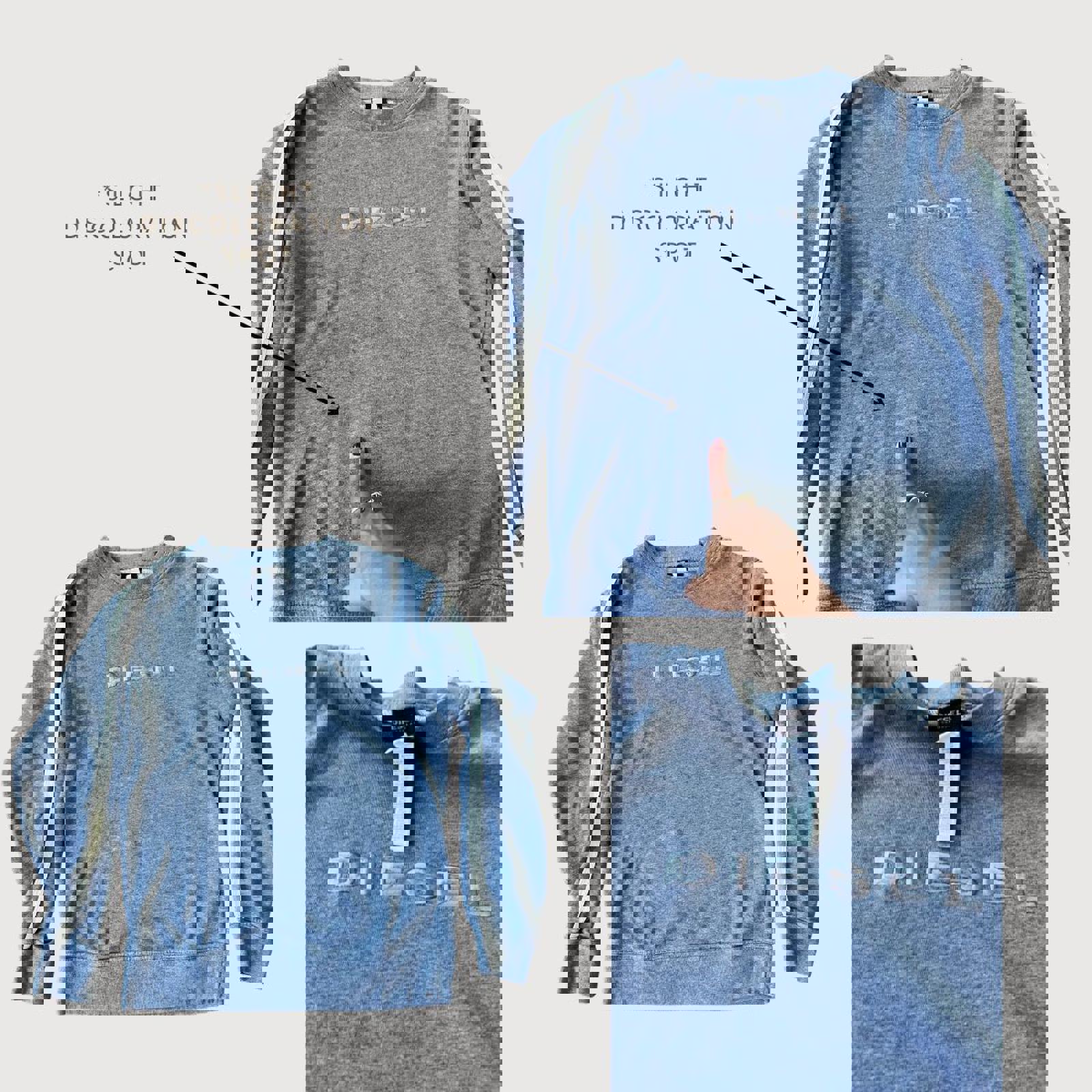 Diesel Y2K Embroidered Logo Crewneck Sweatshirt