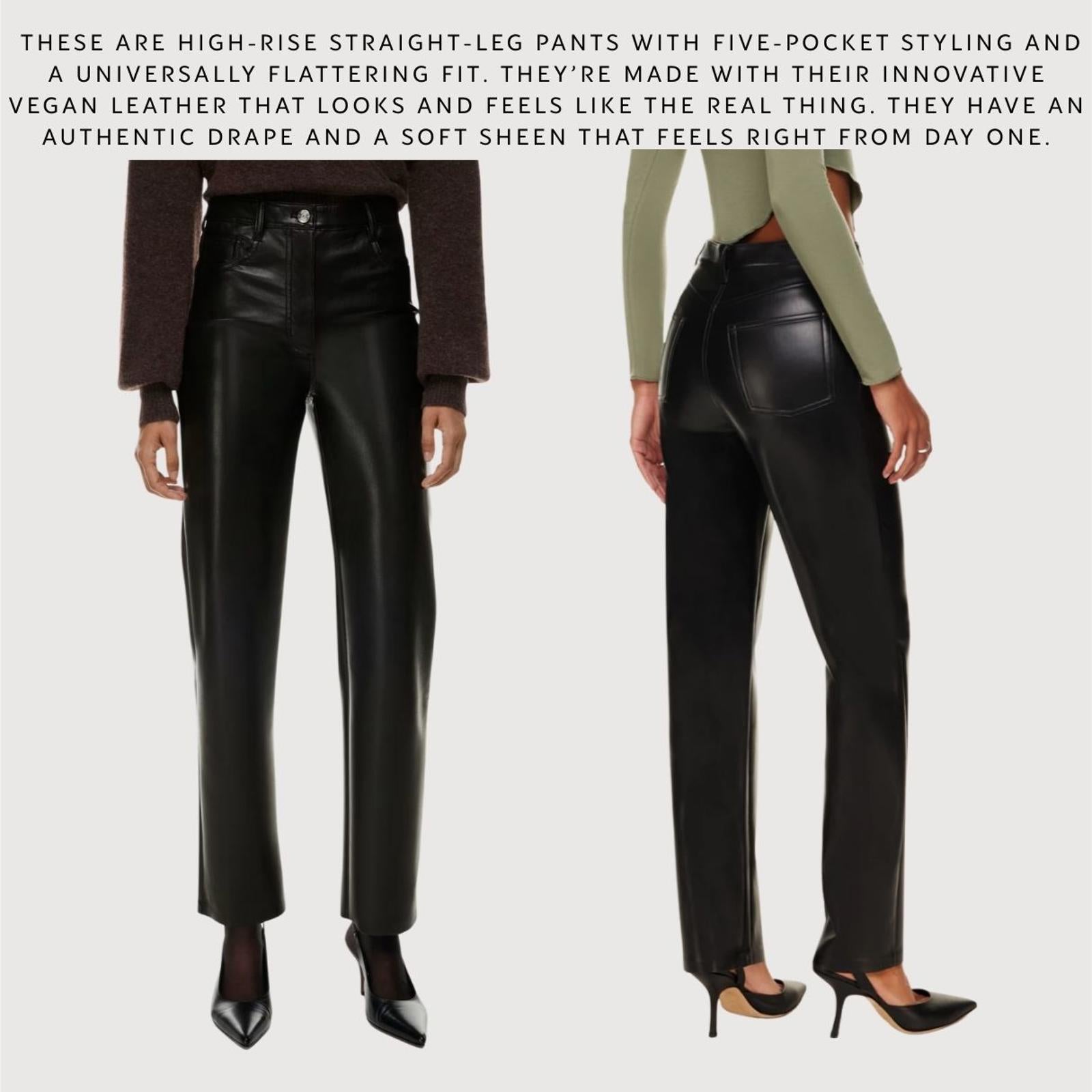 Aritzia Wilfred The Melina™ Pant High-Waisted Vegan Leather Straight Leg Pants