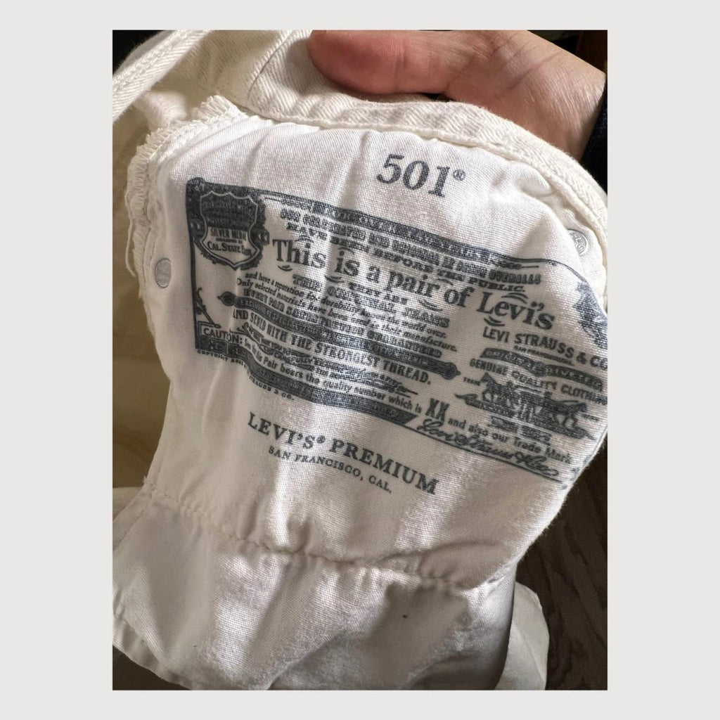 Levi's 501 '90s Women's Straight Jeans in Ecru, Size 26