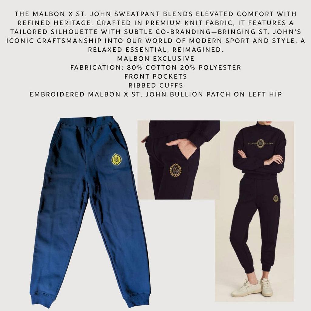 Malbon x St. John Black Sweatpants XS