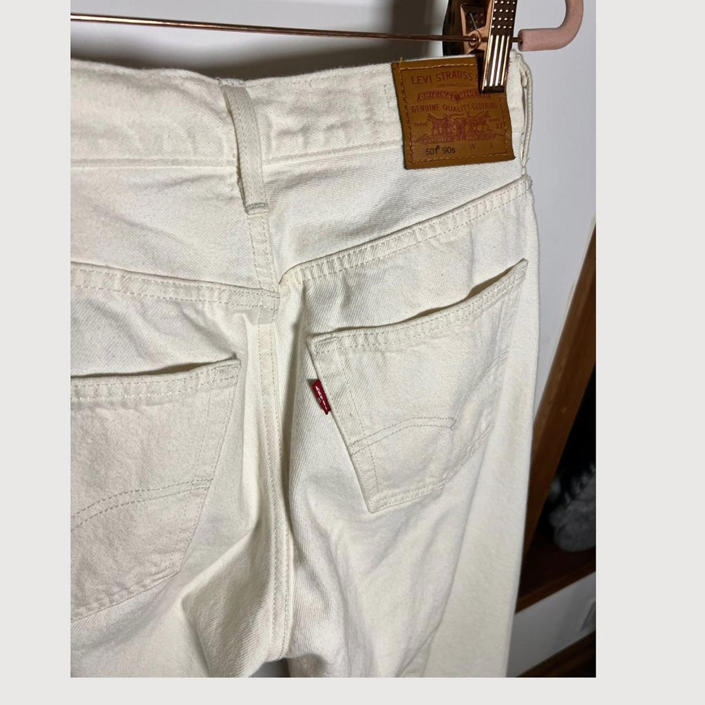Levi's 501 '90s Women's Straight Jeans in Ecru, Size 26