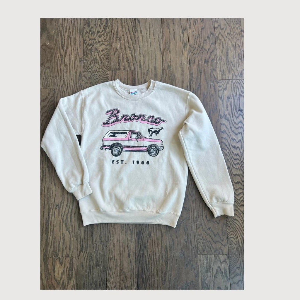 Revolve Junkfood Tees Bronco Sweatshirt Sand XS