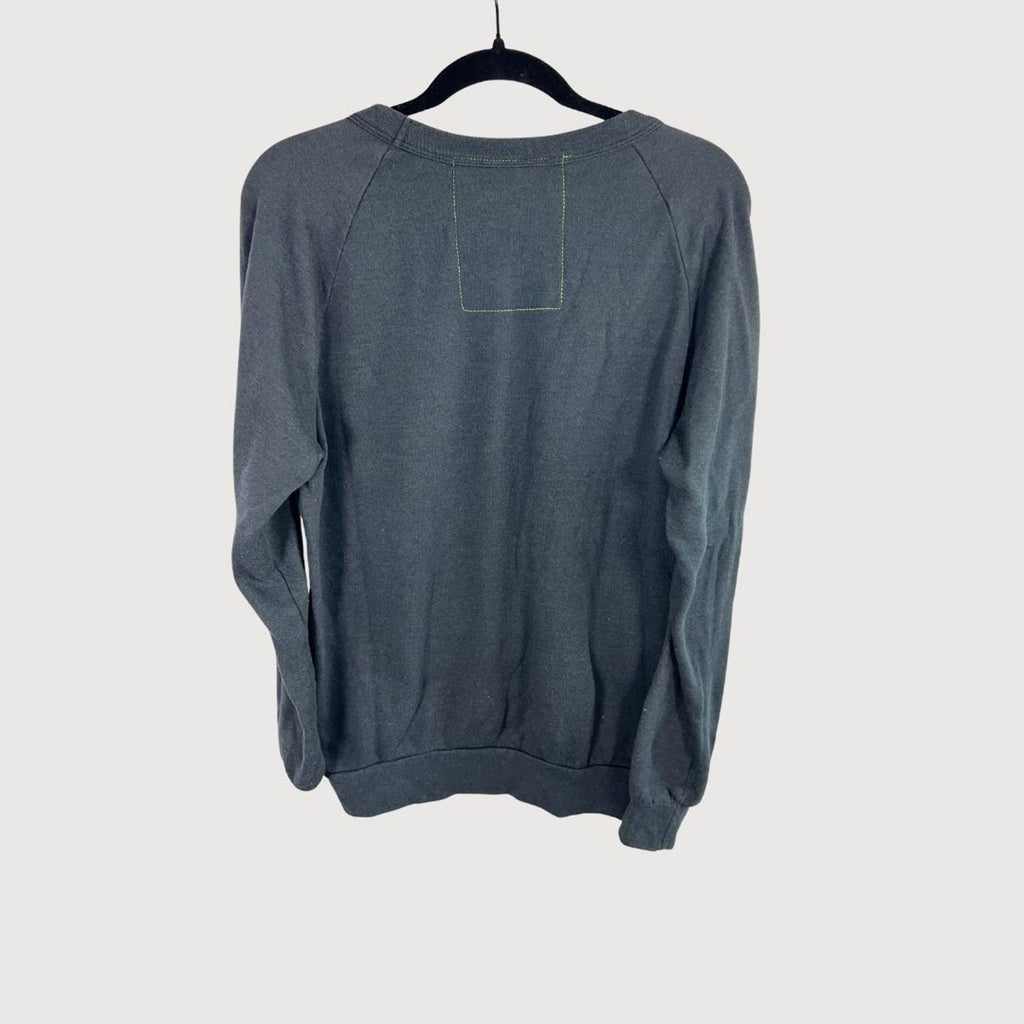 Aviator Nation Women's Smiley 2 Sweatshirt Navy Size S