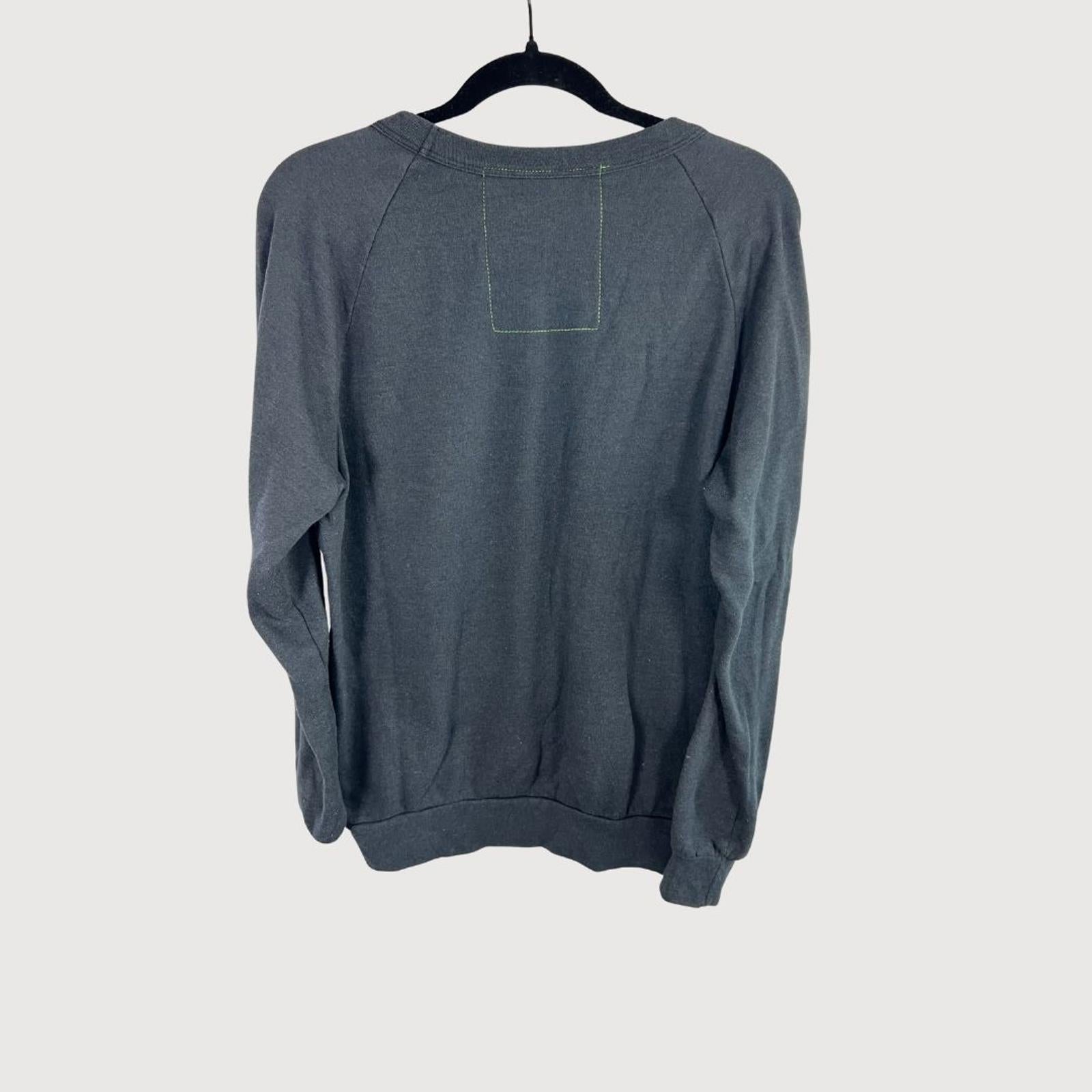 Aviator Nation Women's Smiley 2 Sweatshirt Navy Size S