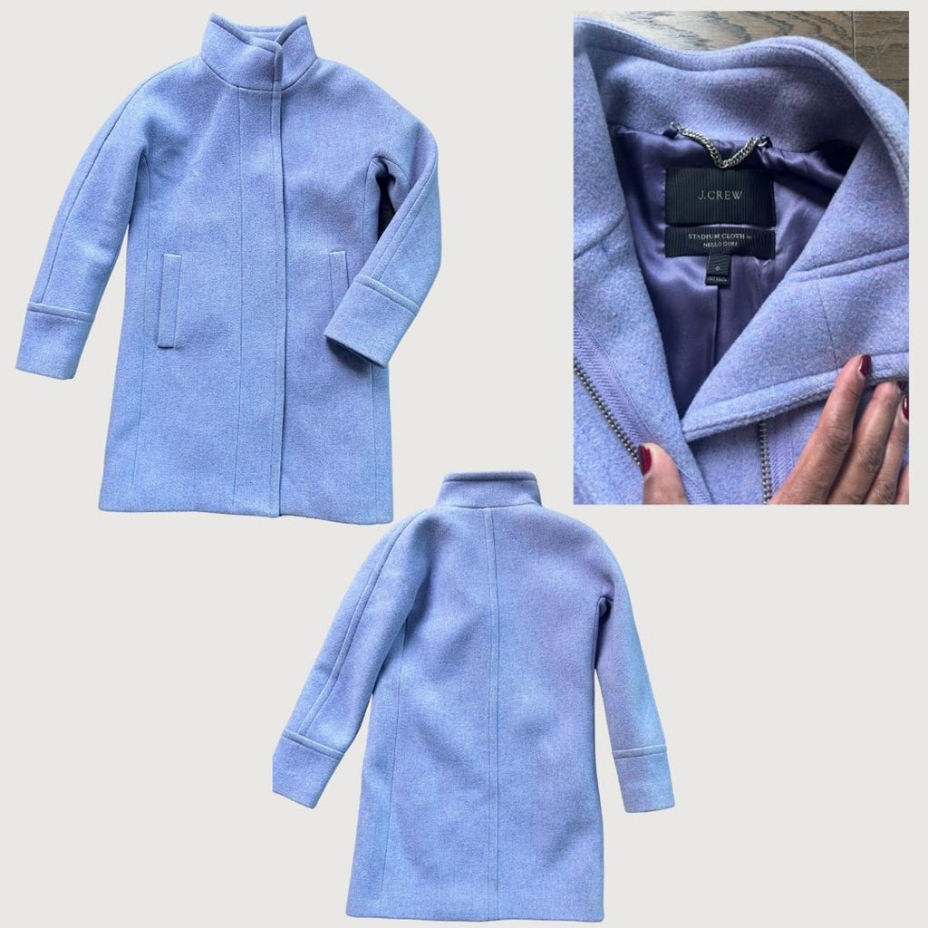 J. Crew Mercantile Wool Cocoon Coat Lavender Size 0