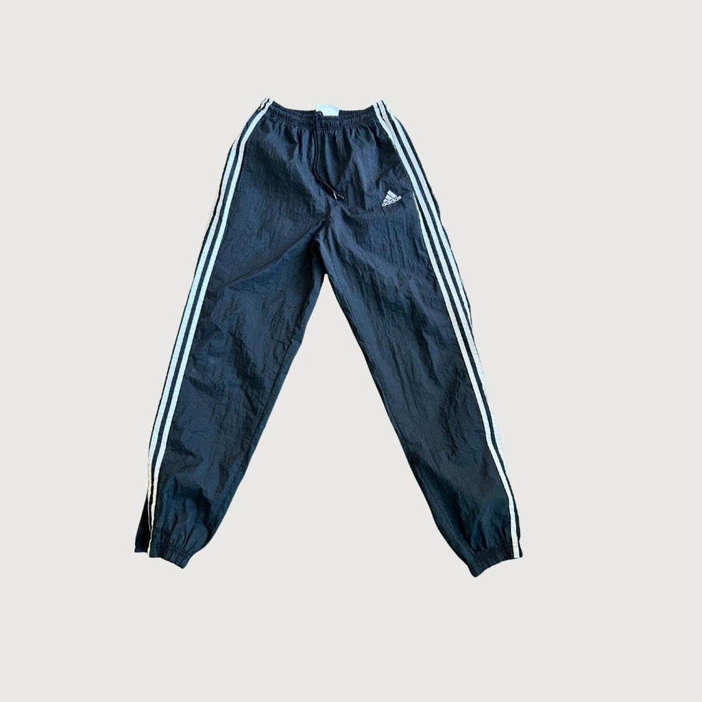 Vintage 90s Y2K Adidas Nylon Track Pants with Side Hem Zipper Size Small