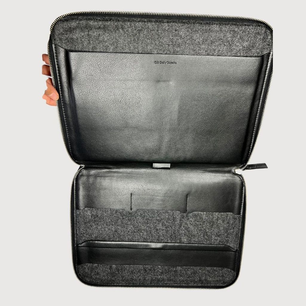 DailyObjects Tech Folio Laptop Organizer Zip Case Black
