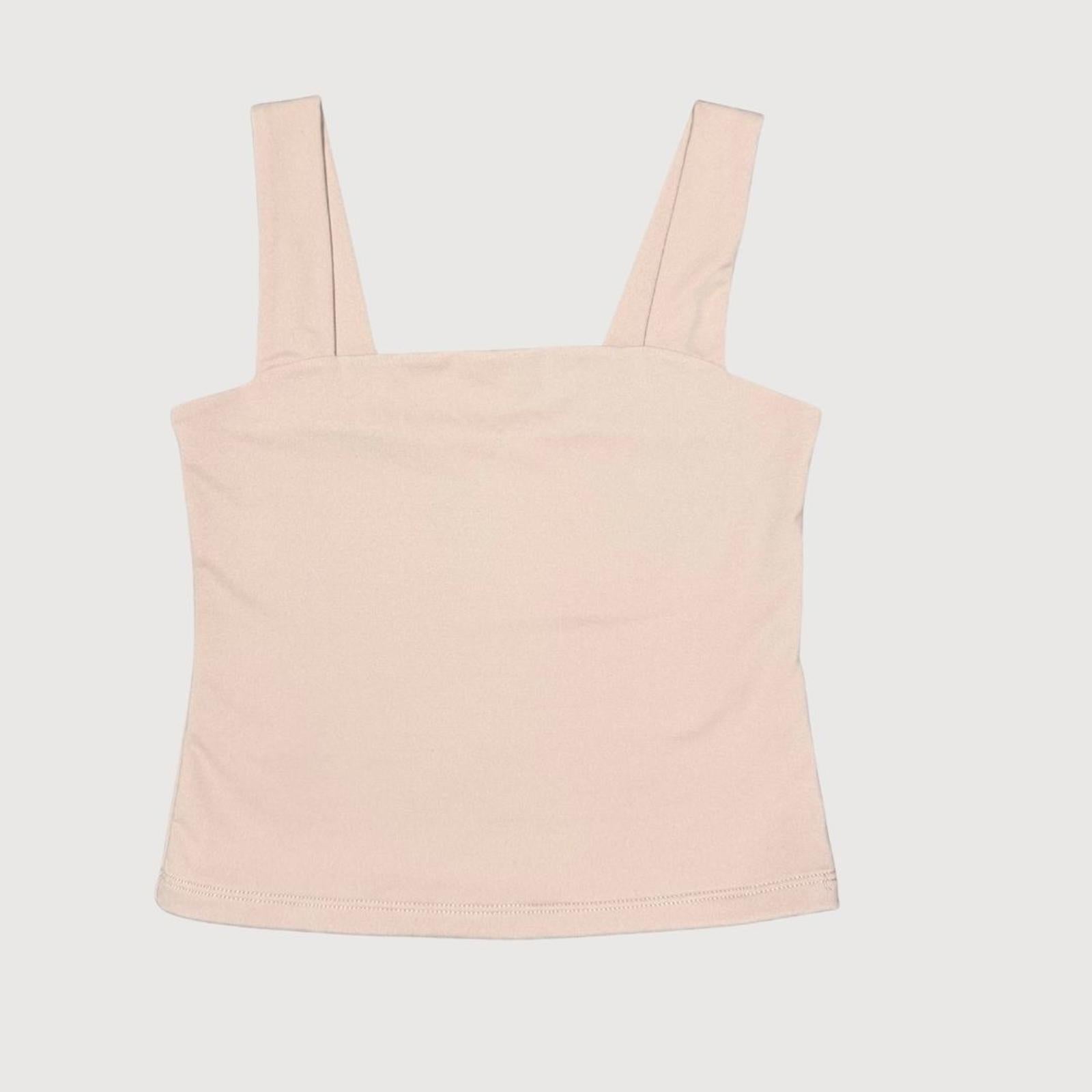 Abercrombie & Fitch Square Neck Tank Top, Nude, Size S