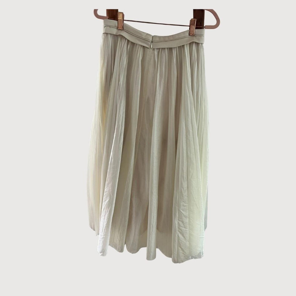 Commense NWT Pleated Maxi Skirt Cream Size M