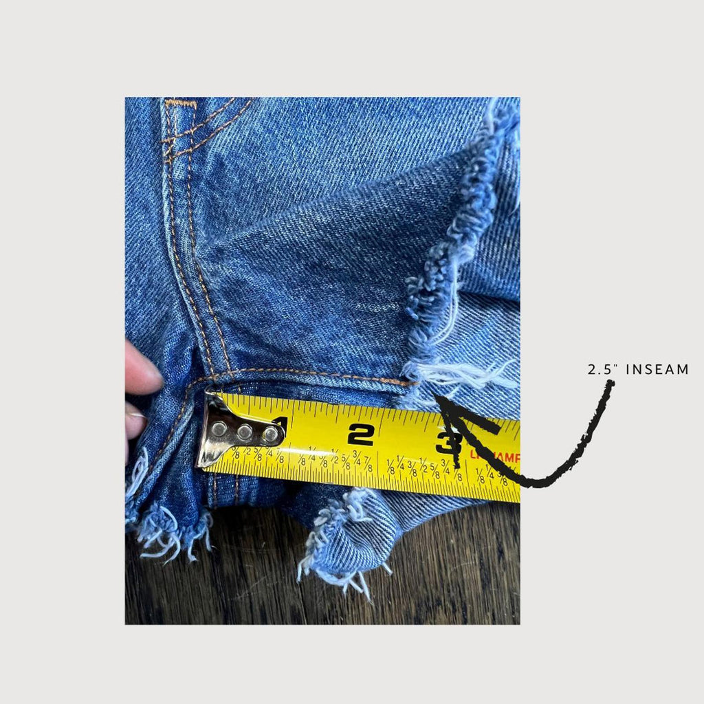 Levi's 501 Premium High Rise Medium Blue Wash Denim Shorts Size 27