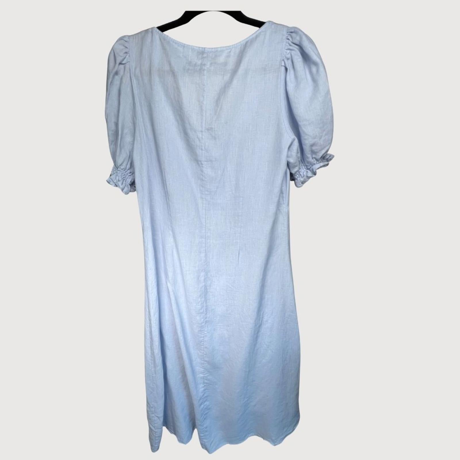 & Other Stories 100% Linen Button Up Midi Dress, Size 10