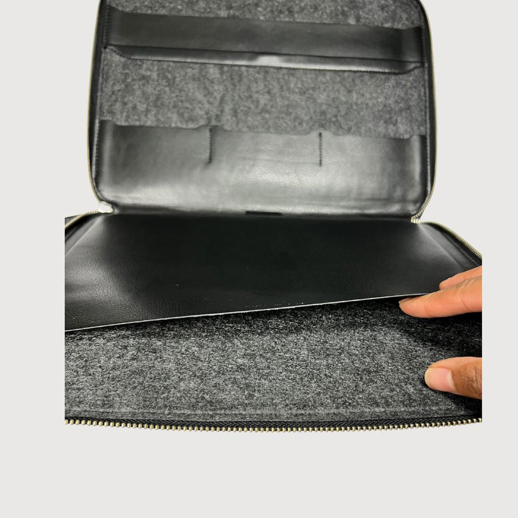 DailyObjects Tech Folio Laptop Organizer Zip Case Black