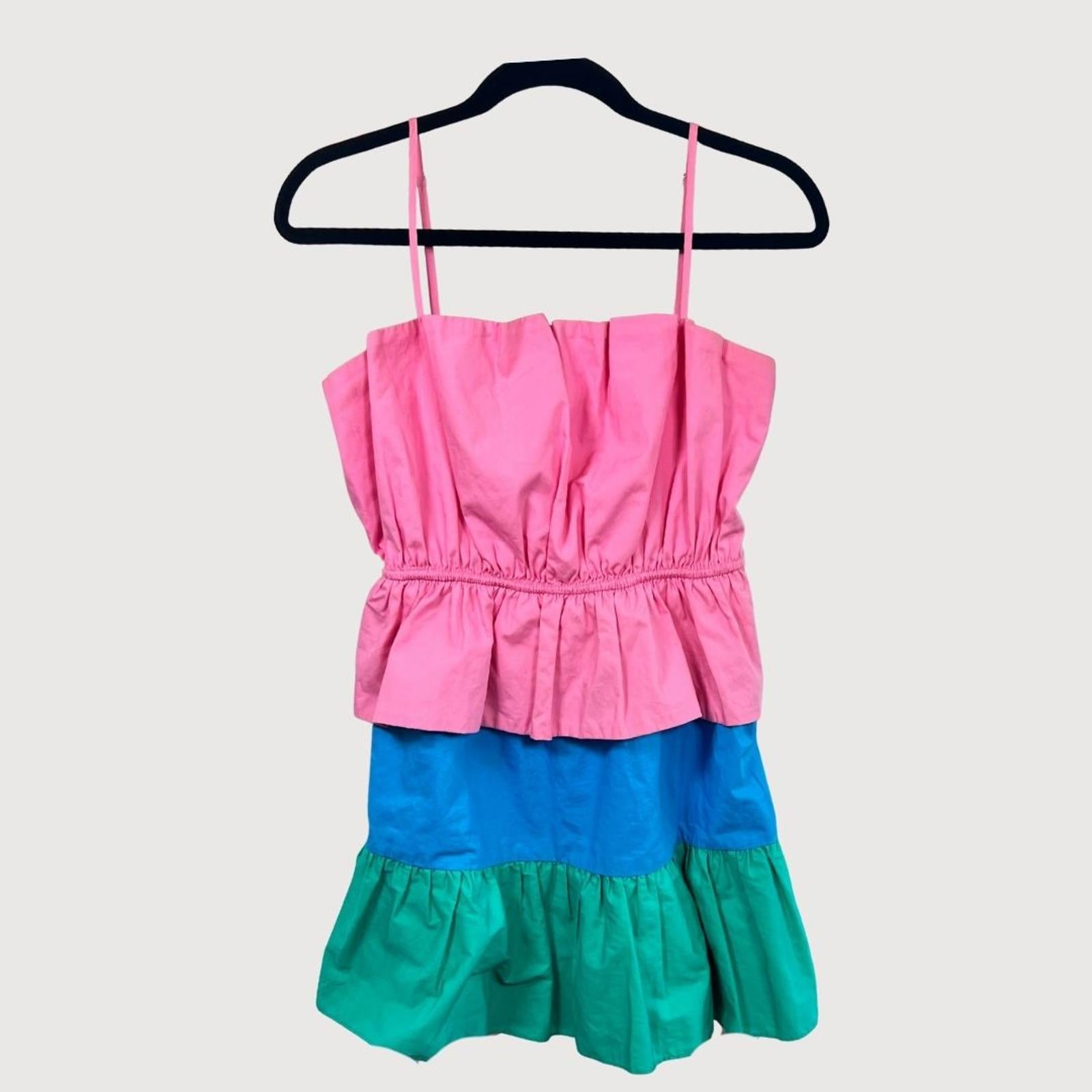 Milly Poplin Nina Dress - Pink Multi, Size S