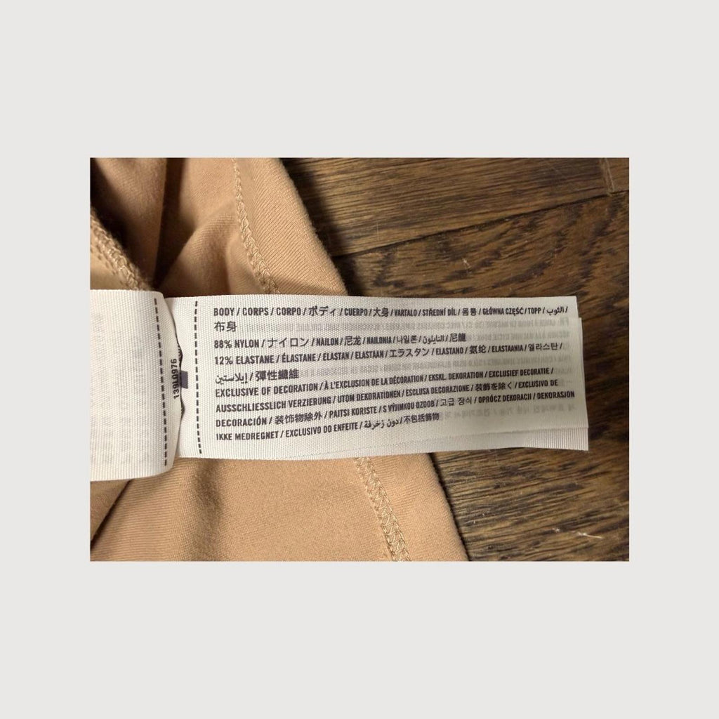 Abercrombie & Fitch Square Neck Tank Top, Nude, Size S